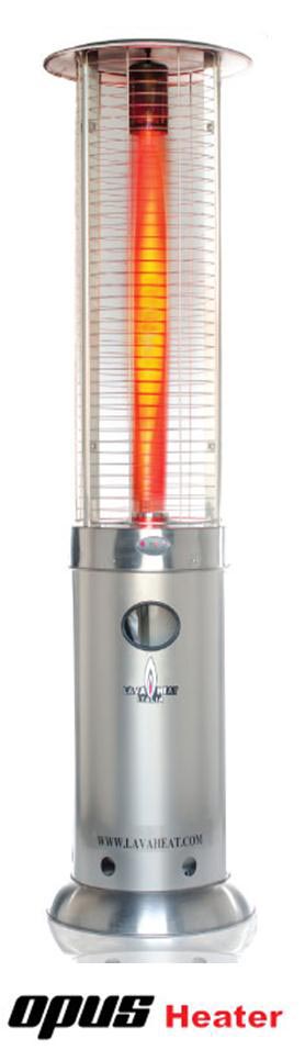 Lava Heat Opus portable outdoor glass tube patio heater