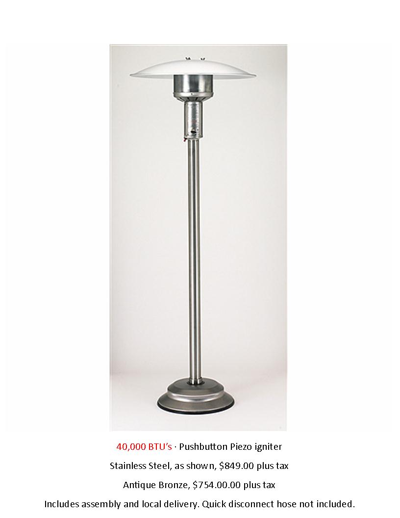 Patio Comfort NG Stainless Steel Patio Heater